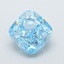 3.11 Ct. Fancy Vivid  Blue Cushion Lab Grown Diamond