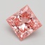 3.00 Ct. Fancy Vivid Pink Princess Lab Grown Diamond