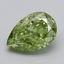 1.06 Ct. Fancy Vivid  Green Pear Lab Grown Diamond