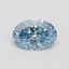 0.50 Ct. Fancy Vivid Blue Oval Lab Grown Diamond