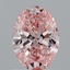 1.00 Ct. Fancy Intense Pink Oval Lab Grown Diamond