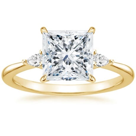 18K Yellow Gold Aria Contoured Diamond Bridal Set