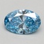 0.73 Ct. Fancy Vivid Blue Oval Lab Grown Diamond