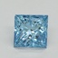 0.92 Ct. Fancy Vivid Blue Princess Lab Grown Diamond