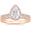 14KR Moissanite Odessa Diamond Ring (1/5 ct. tw.) with Sonora Diamond Ring (1/8 ct. tw.), smalltop view
