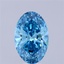 4.56 Ct. Fancy Vivid Blue Oval Lab Grown Diamond