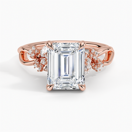 Flower Cluster Diamond Engagement Ring