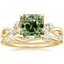 18K Yellow Gold Willow Diamond Ring (1/8 ct. tw.) with Winding Willow Diamond Ring (1/8 ct. tw.)