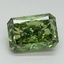 3.11 Ct. Fancy Vivid Green Radiant Lab Grown Diamond