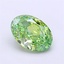 1.01 Ct. Fancy Vivid  Green Oval Lab Grown Diamond