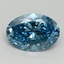 3.02 Ct. Fancy Vivid Blue Oval Lab Grown Diamond