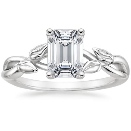 18K White Gold Budding Willow Ring with Winding Willow Ring