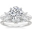 18K White Gold Mariposa Diamond Ring with Yvette Diamond Ring
