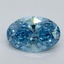 1.08 Ct. Fancy Vivid Malibu Blue Oval Lab Grown Diamond