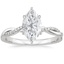 18K White Gold Petite Twisted Vine Diamond Ring (1/8 ct. tw.), smalltop view