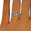 The Jordania Ring, smalltop view on a hand