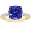 18K Yellow Gold Olympia Half Coverage Diamond Ring, smalltop view