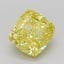 1.97 Ct. Fancy Intense Yellow Cushion Lab Grown Diamond