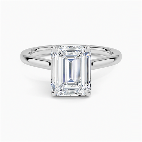 18K White Gold Elodie Cathedral Solitaire Ring