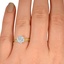 The Adore Ring, smallzoomed in top view on a hand