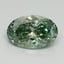 1.50 Ct. Fancy Vivid Green Oval Lab Grown Diamond