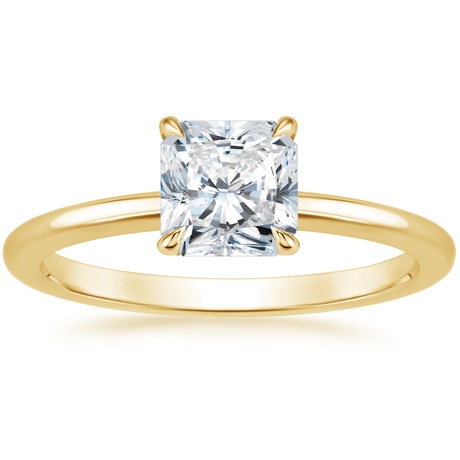 18K Yellow Gold Petite Elodie Ring with Luxe Ballad Diamond Ring