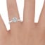 18K White Gold Dawn 1.5mm Diamond Ring, smallzoomed in top view on a hand