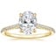 18K Yellow Gold Luxe Dawn Diamond Ring, smalltop view