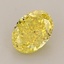 1.56 Ct. Fancy Vivid  Yellow Oval Lab Grown Diamond