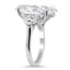 Oval Three Stone Diamond Ring, smallside view