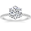 18K White Gold Luxe Ballad Six-Prong Diamond Ring, smalltop view