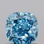 1.00 Ct. Fancy Vivid Blue Cushion Lab Grown Diamond