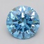 2.03 Ct. Fancy Vivid Blue Round Lab Grown Diamond