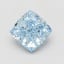 4.11 Ct. Fancy Vivid Blue Cushion Lab Grown Diamond