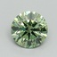 1.40 Ct. Fancy Vivid Green Round Lab Grown Diamond