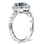 Sapphire Halo Engagement Ring, smallview