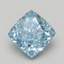 5.10 Ct. Fancy Vivid Blue Cushion Lab Grown Diamond