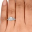 The Jude Ring, smallzoomed in top view on a hand
