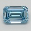 4.00 Ct. Fancy Vivid  Blue Emerald Lab Grown Diamond