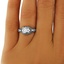 The Georgia Ring, smalltop view on a hand