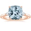14K Rose Gold Aria Perfect Fit Three Stone Diamond Ring, smalltop view