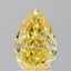1.60 Ct. Fancy Vivid Yellow Pear Lab Grown Diamond