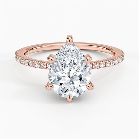 14K Rose Gold Viviana Three-Quarter Coverage Six-Prong Diamond Ring (1/3 ct. tw.)