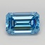 7.03 Ct. Fancy Vivid  Blue Emerald Lab Grown Diamond