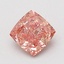 1.09 Ct. Fancy Vivid Brownish Pink Cushion Lab Grown Diamond