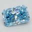 0.95 Ct. Fancy Vivid Blue Radiant Lab Grown Diamond