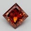 4.05 Ct. Fancy Deep  Orange Princess Lab Grown Diamond