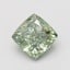 1.58 Ct. Fancy Vivid Green Cushion Lab Grown Diamond
