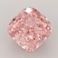 3.26 Ct. Fancy Vivid  Pink Cushion Lab Grown Diamond