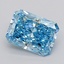 4.08 Ct. Fancy Vivid  Blue Radiant Lab Grown Diamond